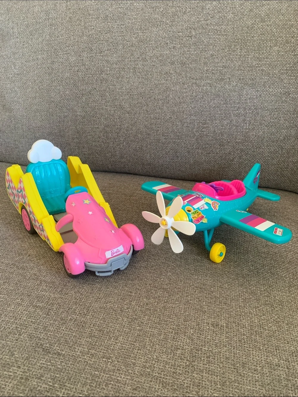 Barbie Stacie Race Car Go Kart and Chelsea Airplane Vehicle Toys